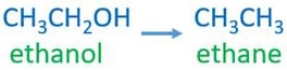 ethanol to ethane